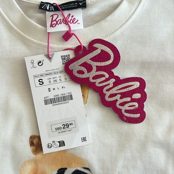 NWT ZARA Barbie Swimsuit T Shirt - Picture 5 of 5